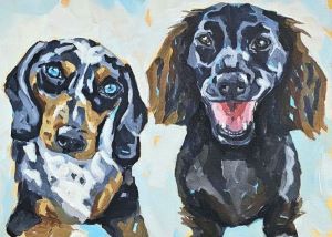 2 Pet Portrait Painting