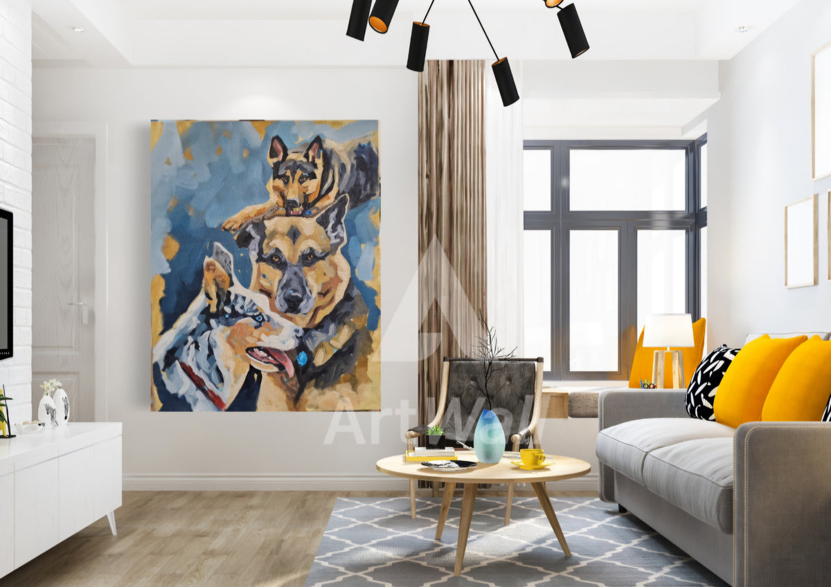 3 pet painting