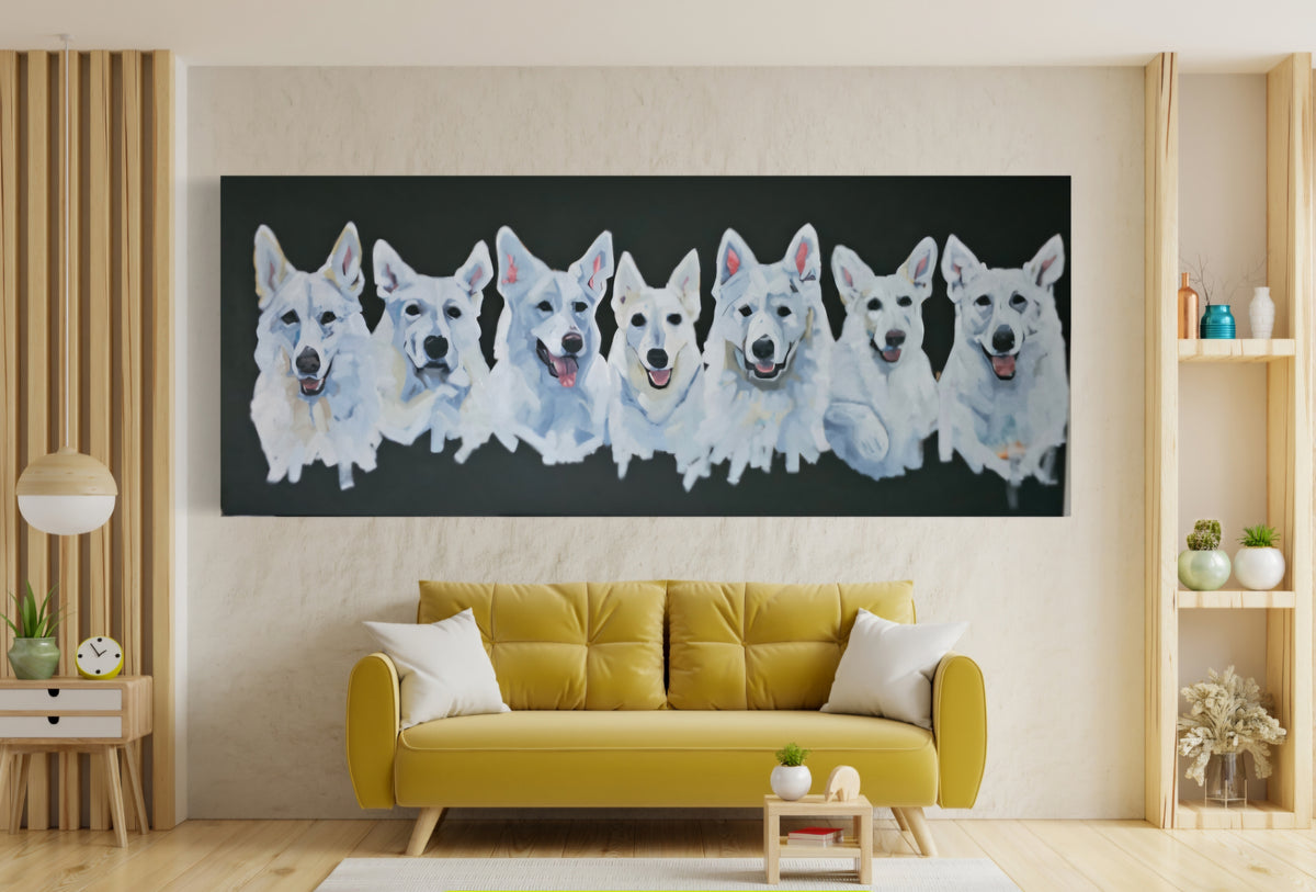 Multiple pets on Custom 24"x60" canvas
