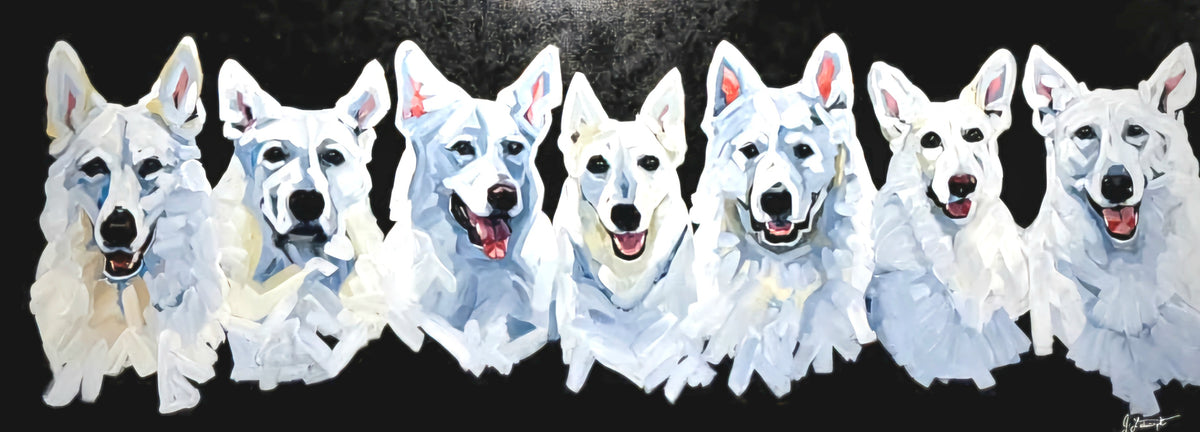 Multiple pets on Custom 24"x60" canvas